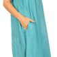 Sakkas Ilaria Women's Midi Sleeveless Casual Loose Flare Print Dress Caftan Pocket