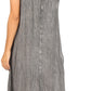 Sakkas Ilaria Women's Midi Sleeveless Casual Loose Flare Print Dress Caftan Pocket