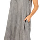 Sakkas Ilaria Women's Midi Sleeveless Casual Loose Flare Print Dress Caftan Pocket