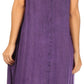 Sakkas Ilaria Women's Midi Sleeveless Casual Loose Flare Print Dress Caftan Pocket