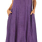 Sakkas Ilaria Women's Midi Sleeveless Casual Loose Flare Print Dress Caftan Pocket