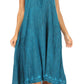 Sakkas Ilaria Women's Midi Sleeveless Casual Loose Flare Print Dress Caftan Pocket