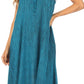 Sakkas Ilaria Women's Midi Sleeveless Casual Loose Flare Print Dress Caftan Pocket