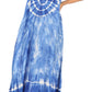 Sakkas Leonor Women's Maxi Sleeveless Tank Long Print Dress with Pockets and Ties