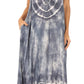 Sakkas Leonor Women's Maxi Sleeveless Tank Long Print Dress with Pockets and Ties