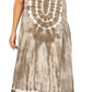 Sakkas Leonor Women's Maxi Sleeveless Tank Long Print Dress with Pockets and Ties