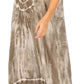 Sakkas Leonor Women's Maxi Sleeveless Tank Long Print Dress with Pockets and Ties