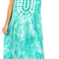Sakkas Leonor Women's Maxi Sleeveless Tank Long Print Dress with Pockets and Ties