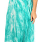 Sakkas Leonor Women's Maxi Sleeveless Tank Long Print Dress with Pockets and Ties