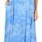 Sakkas Leonor Women's Maxi Sleeveless Tank Long Print Dress with Pockets and Ties