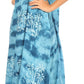 Sakkas Leonor Women's Maxi Sleeveless Tank Long Print Dress with Pockets and Ties