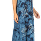 Sakkas Leonor Women's Maxi Sleeveless Tank Long Print Dress with Pockets and Ties
