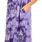 Sakkas Leonor Women's Maxi Sleeveless Tank Long Print Dress with Pockets and Ties