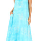 Sakkas Leonor Women's Maxi Sleeveless Tank Long Print Dress with Pockets and Ties