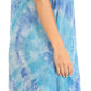 Sakkas Trila Women's Casual Summer Lace Boho Short Sleeve Midi Loose Dress Flowy