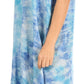 Sakkas Trila Women's Casual Summer Lace Boho Short Sleeve Midi Loose Dress Flowy