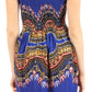 Sakkas Darcia Women's Casual Summer Cocktail Elastic Stretchy Dashiki Print Dress