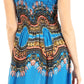 Sakkas Darcia Women's Casual Summer Cocktail Elastic Stretchy Dashiki Print Dress