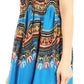 Sakkas Darcia Women's Casual Summer Cocktail Elastic Stretchy Dashiki Print Dress
