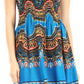 Sakkas Darcia Women's Casual Summer Cocktail Elastic Stretchy Dashiki Print Dress