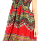 Sakkas Darcia Women's Casual Summer Cocktail Elastic Stretchy Dashiki Print Dress