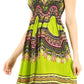 Sakkas Darcia Women's Casual Summer Cocktail Elastic Stretchy Dashiki Print Dress