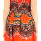 Sakkas Darcia Women's Casual Summer Cocktail Elastic Stretchy Dashiki Print Dress