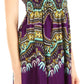Sakkas Darcia Women's Casual Summer Cocktail Elastic Stretchy Dashiki Print Dress