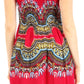 Sakkas Darcia Women's Casual Summer Cocktail Elastic Stretchy Dashiki Print Dress