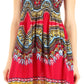Sakkas Darcia Women's Casual Summer Cocktail Elastic Stretchy Dashiki Print Dress