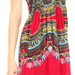Sakkas Darcia Women's Casual Summer Cocktail Elastic Stretchy Dashiki Print Dress