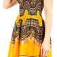 Sakkas Darcia Women's Casual Summer Cocktail Elastic Stretchy Dashiki Print Dress
