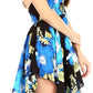 Sakkas Svana Women's V-neck Spaghetti Strap Floral Print Summer Casual Short Dress