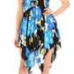 Sakkas Svana Women's V-neck Spaghetti Strap Floral Print Summer Casual Short Dress
