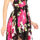 Sakkas Svana Women's V-neck Spaghetti Strap Floral Print Summer Casual Short Dress