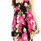 Sakkas Svana Women's V-neck Spaghetti Strap Floral Print Summer Casual Short Dress