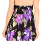 Sakkas Svana Women's V-neck Spaghetti Strap Floral Print Summer Casual Short Dress