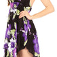 Sakkas Svana Women's V-neck Spaghetti Strap Floral Print Summer Casual Short Dress