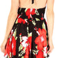 Sakkas Svana Women's V-neck Spaghetti Strap Floral Print Summer Casual Short Dress