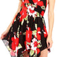Sakkas Svana Women's V-neck Spaghetti Strap Floral Print Summer Casual Short Dress