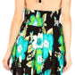 Sakkas Svana Women's V-neck Spaghetti Strap Floral Print Summer Casual Short Dress