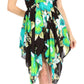 Sakkas Svana Women's V-neck Spaghetti Strap Floral Print Summer Casual Short Dress