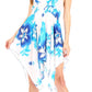 Sakkas Svana Women's V-neck Spaghetti Strap Floral Print Summer Casual Short Dress