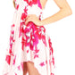 Sakkas Svana Women's V-neck Spaghetti Strap Floral Print Summer Casual Short Dress