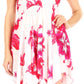 Sakkas Svana Women's V-neck Spaghetti Strap Floral Print Summer Casual Short Dress