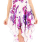 Sakkas Svana Women's V-neck Spaghetti Strap Floral Print Summer Casual Short Dress