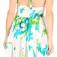 Sakkas Svana Women's V-neck Spaghetti Strap Floral Print Summer Casual Short Dress