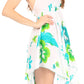 Sakkas Svana Women's V-neck Spaghetti Strap Floral Print Summer Casual Short Dress