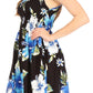 Sakkas Murni Women's Casual Summer Cocktail Elastic Stretchy Floral Print Dress