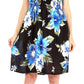 Sakkas Murni Women's Casual Summer Cocktail Elastic Stretchy Floral Print Dress